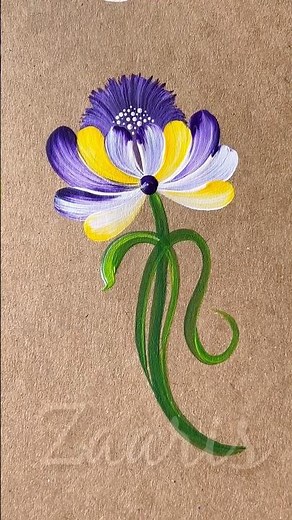 Vibrant 💜flower painting idea using acrylic 🖌️🎨#shorts #paintingideas #viral #vibrant #amazing