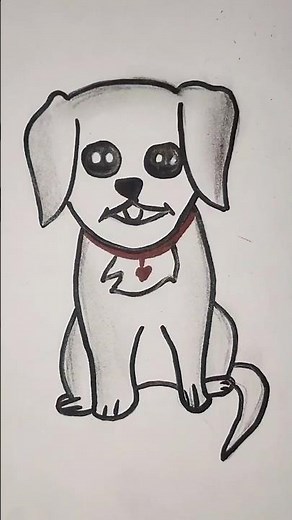 I Tried To Draw A Cute Puppy| Step by Step #CreativeArt