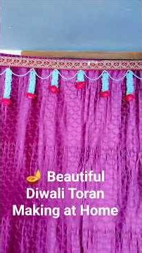 🪔 Beautiful Diwali Toran Making at Home | Easy & Budget Friendly Decoration Idea! #shorts