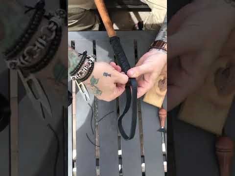 4 strand braid handle wrap with Witchdoctor Zero