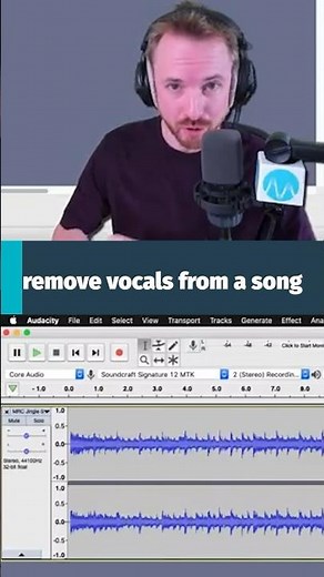 Remove vocals from ANY song using Audacity. It's SO simple.