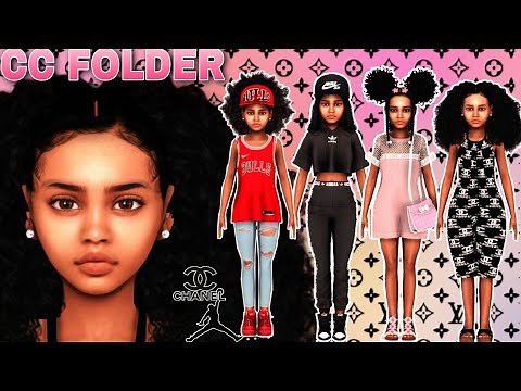 ✨ URBAN CHILD (PRE-TEEN) CC FOLDER & SIM DOWNLOAD!! | HAIR, EDGES, CHANEL+MORE!! | SIMS 4 LOOKBOOK