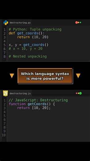 Destructuring vs Tuple Unpacking: The Unpacking War #tupleunpacking