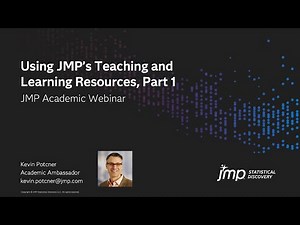 Using JMP's Teaching and Learning Resources, Part 1