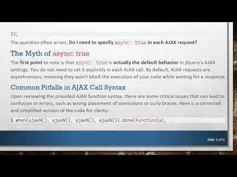 Understanding Asynchronous AJAX Requests in jQuery: Do You Really Need async: true?