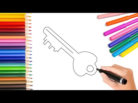How to Draw an Easy Key? Step by Step Key Drawing