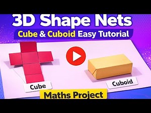 Cuboid Net Making | Easy 3D Shape Model for Maths Project | Cuboid Net Step-by-Step Tutorial