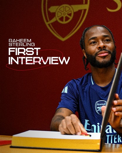 💬 "This is a perfect fit for me." Watch Raheem Sterling's exclusive first interview right here 📺 | Arsenal