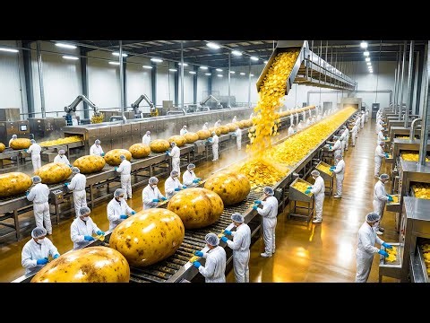 Inside a Modern Potato Chip Factory: From Fresh Potatoes to Perfect Crispy Snacks (Full Process)