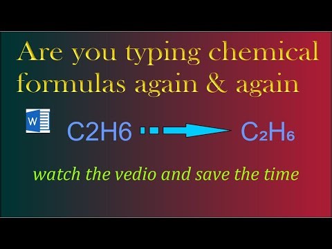 how to type chemical formula in word with auto correct option