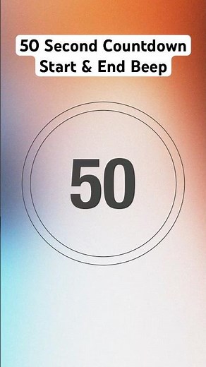 50 Second Countdown Timer with Start & End Beep | Circular Progress Animation