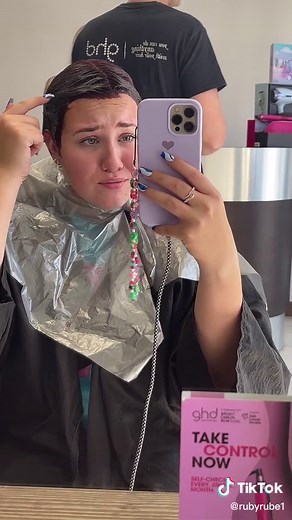 Hair Transformation: From Blonde to Reddish-Brown