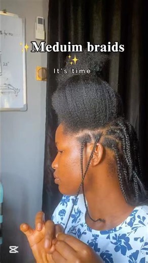 Medium Box Braids on 4C Natural Hair | Christmas Protective Style #4CNaturalHair #ProtectiveStyle