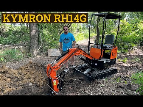 KYMRON RH14G 1 TON Mini Excavator testing, lifting, digging