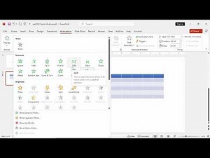 How to animate a table in Microsoft PowerPoint