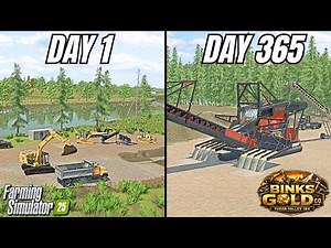 I SPENT 1 YEAR BUILDING A $1,000,000 GOLD MINE FROM $0! | Yukon Valley 16X | Farming Simulator 25