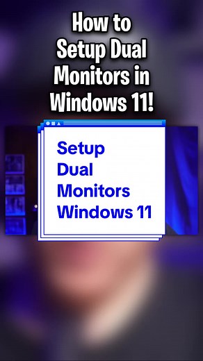 How to setup Dual Monitors in Windows 11! #windows11 #windowstips #computertips #guide #tutorial #windows10 #microsoft #chrome