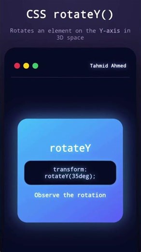 Create CSS rotateY() 3D Animation 🔥 Pure #CSS?