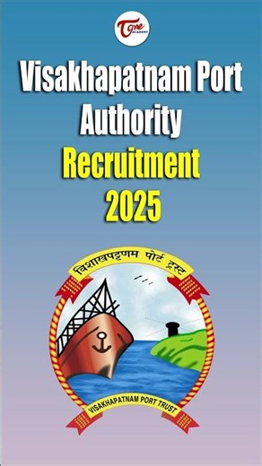 Visakhapatnam Port Authority Recruitment 2025 | Latest Govt Jobs in Telugu | Tone Academy #shorts