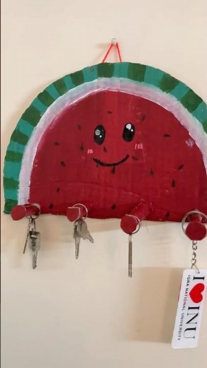 How to Make Key Holder Using Cardboard | Simple DIY" 🔑#100k #youtubeshorts