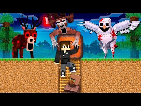 ¡BASE SECRETA de MAPACHE contra el APOCALIPSIS de MONSTRUOS 99 NOCHES en el BOSQUE en MINECRAFT!