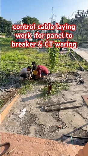 HV/HT hardwork control cable laying work for panel to breaker & CT waring