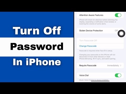 How To Turn Off Passcode on iPhone