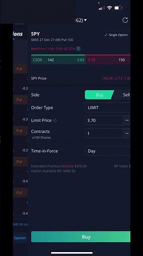 Webull Tutorials: Buying Puts (Mobile)