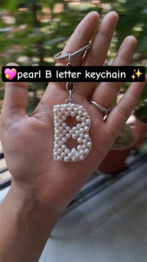 for full video checkout related video | How to make"B" letter keychain | DIY alphabet pearl keychain