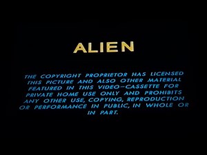 Alien UK VHS: Opening