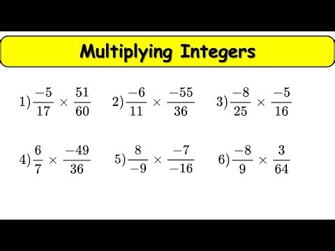 Multiplying Integers with Fractions | Class 7 & 8 Math Practice Worksheet