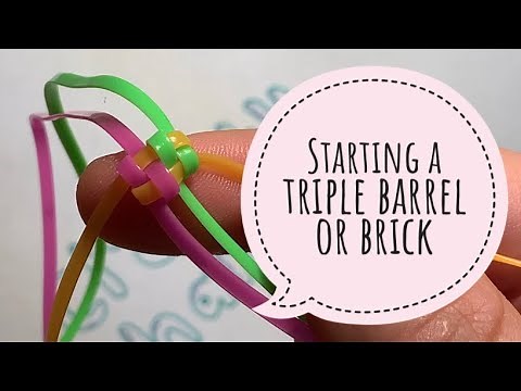 How to Start Triple Barrel or Brick Boondoggle/ RexLace