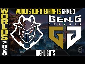 G2 vs GEN Highlights Game 3 | Quarterfinals Worlds 2020 Playoffs | G2 Esports vs Gen G G3