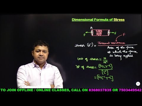 Dimensional formula of Stress