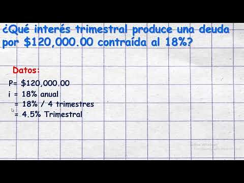 INTERES SIMPLE TRIMESTRAL EJERCICIO