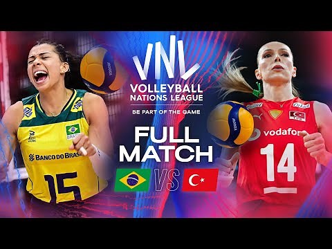 Brazil 🇧🇷 vs. Türkiye 🇹🇷 - VNL 2024 | Full Match - Week 3