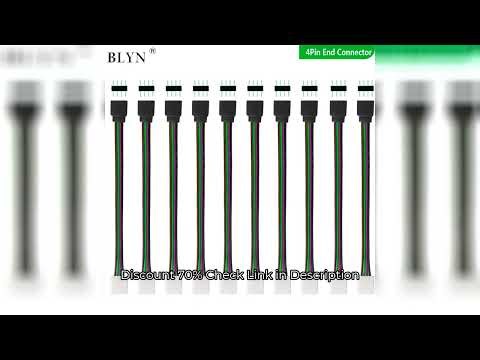 5050 LED RGB Strip Light Connector 4 Pin Conductor 10mm Strip to Controller Jumper Solderless Clip O