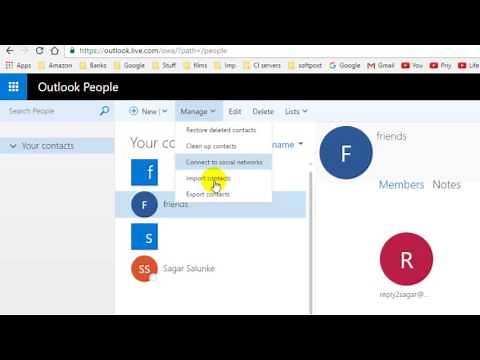 How to export contacts in outlook webmail 365