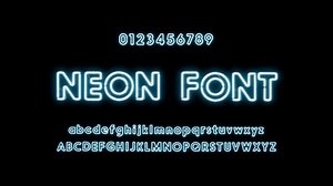 Blue Neon Capital Lowercase Numbers Symbol Stock Footage Video (100% Royalty-free) 1079808800 | Shutterstock