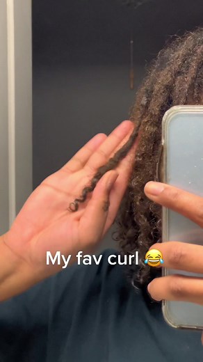 Combing out my ends is always a process 😭😂 this was long over due #locjourney #locs #natural #curls #fyp