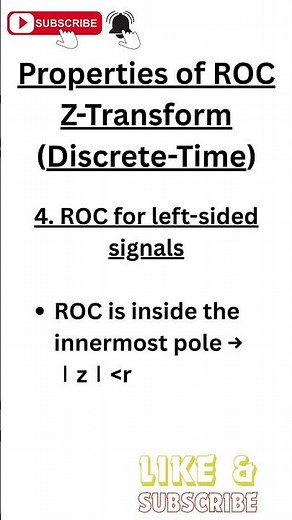 Properties of ROC — Z Transform Discrete Time #electricalengineering #signal #learning