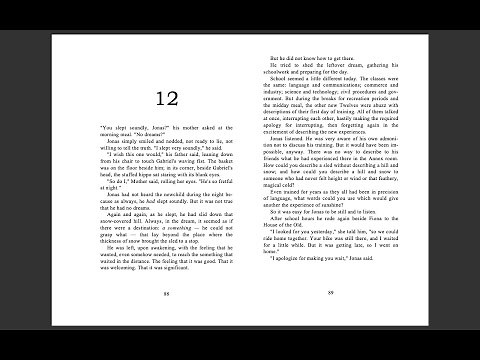 The Giver: Chapter 12 Read Aloud