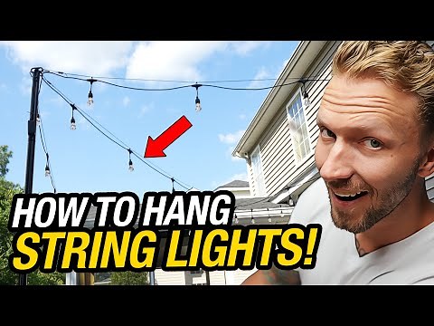How To Hang String Lights the RIGHT Way (and make them smart!)