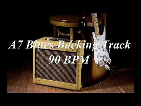 A7 Blues Backing Track. 90 BPM