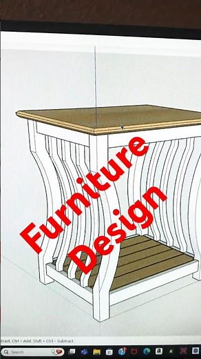 Designing wood furniture using SketchUp. It’s a learning curve but a great tool. #diy #woodworking