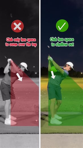 Chris Kromlidis | The Golf Content Guy on Instagram: "If you rotate wide with your chest. You have so much more space to deliver the club efficiently. #golf #golftips #golfcoach"