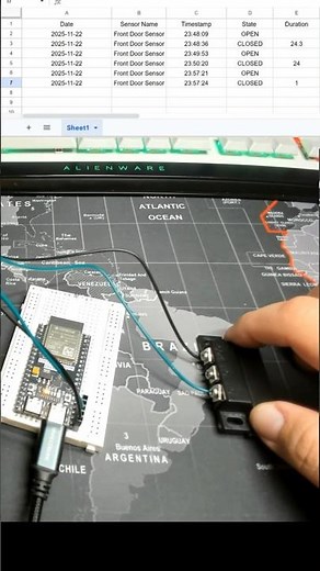 ESP32 Smart Door Sensor in 16 Seconds!