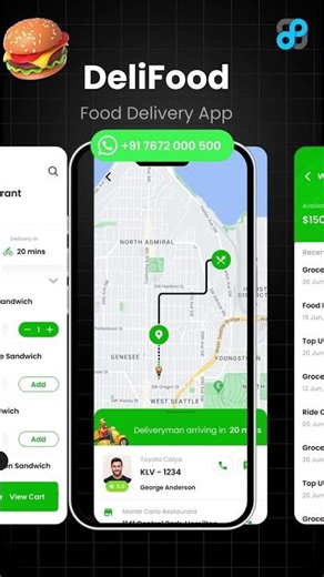 6 App Template| Multi-Vendor Food Ordering App| UberEats Zomato Clone| DeliFood | +91 7672 000 500
