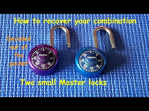 (171) How to recover your lost Master Lock (small) dial combination