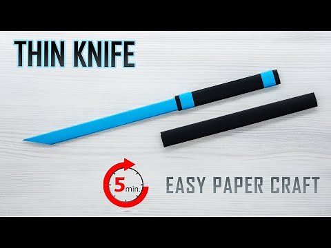 The Easiest KNIFE You’ll Ever Make! How to Make a KNIFE from Paper in Just 5 Minutes!